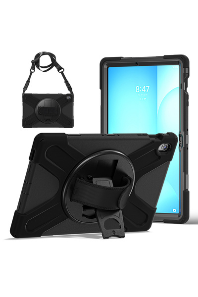 UnDePlus Samsung Galaxy Tab S10 Fe+ Plus 13.1Inch Defender Strap-On Armored Tank Case