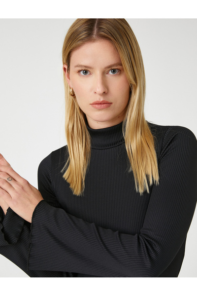 Koton Turtleneck Ribbed Sweater Slim Fit