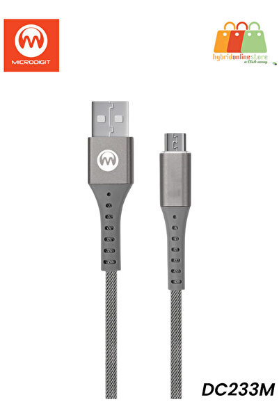 Microdigit Dezire Micro USB Data Cable DC233M, 1.2M Length, Fast Charge, Braided, Durable