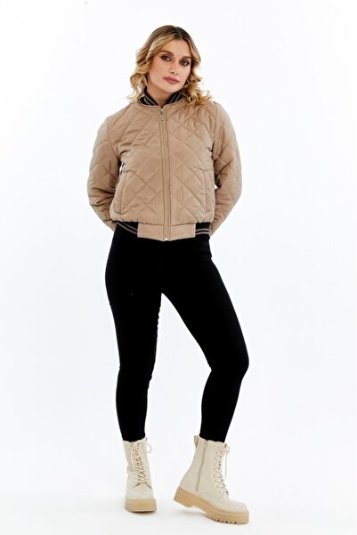 Jamila Kapitone Bomber Crop Kadın Ceket