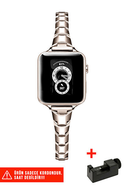 Nezih Case Slim Metal Band Compatible with Apple Watch Series 2/3/4/5/6/7/8/9/Se 38mm 40mm 41mm and Series 10/11 42mm