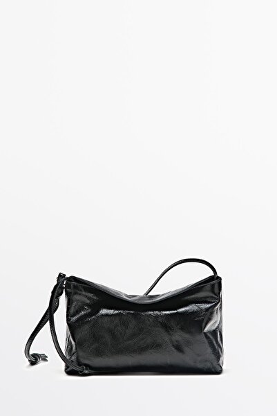 Massimo Dutti Napa deri çapraz askılı el çantası