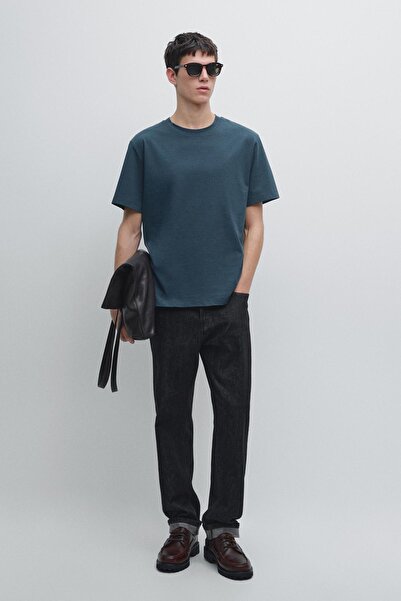 Massimo Dutti Pamuklu kısa kollu t-shirt