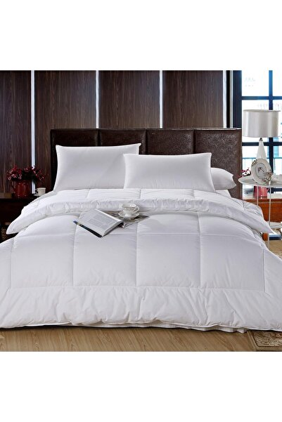 D DONETELLA FEEL THE LUXURY طقم لحاف دونيتيلا، 6 قطع، مقاس كينج، أبيض، مربع، ...