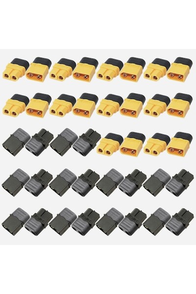 GTIWUNG Σετ 20 αρσενικών-θηλυκών συνδετήρων XT60 με προστατευτικά περιβλήματα για μπαταρίες LiPo (για τηλεκατευθυνόμενα αυτοκίνητα)