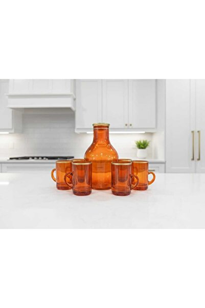 Paşabahçe Cam Zemzemlik Takımı Kahve Yanı Su Bardakları Seti 1 Karaf 6 Bardak