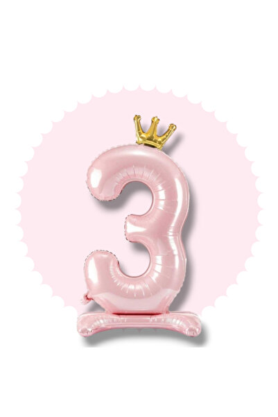 Favori Sayı Balon (Ayaklı Taçlı) 3 Sayısı