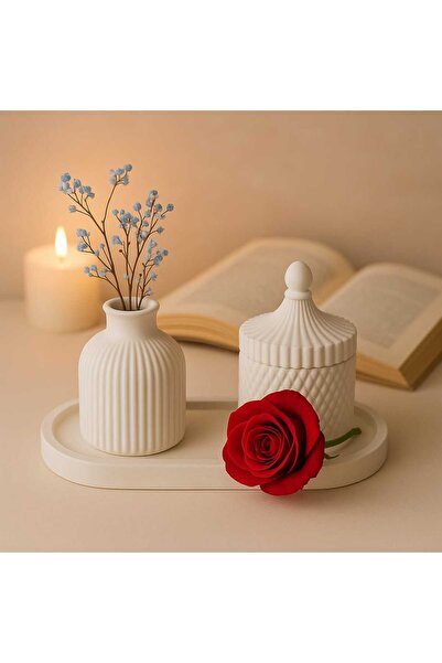 Tetik dekoratif amber kokulu çiçeklik ve mumluk