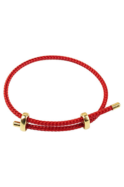 Liveyn Design Ayarlanabilir Sert Örgü İpli Metal Detaylı Bileklik