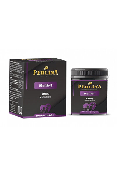 Perlina Kedi ve Köpek İçin Multivitamin Tablet, Glutensiz, Sorgum Unlu, Vitamin A-B-C-D3-E