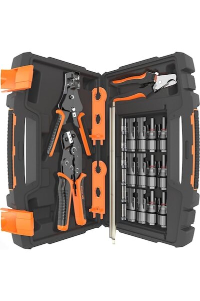 SOMELINE Κιτ πτύχωσης ηλιακών καλωδίων 2,5/4,0/6,0 mm² με αρσενικούς/θηλυκούς συνδέσμους και θήκη