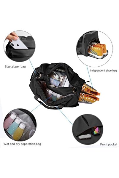SUAU Sports, Gym, Fitness, Unisex Bag with Shoe and Wet Clothes Separation, Waterproof