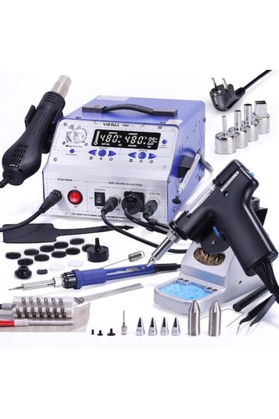 Yihua Stație de lipire și dezlipire cu vid, aer cald, temperatură reglabilă, afișaj, 6 canale de memorie