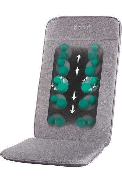 Beurer غطاء مقعد تدليك شياتسو MG 202، رمادي فاتح