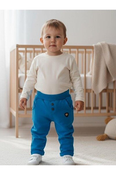 Zekids Boys' Cotton Elasticated Double-Legged Sweatpants
