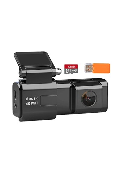 Abask 4K WiFi Dash Cam 4K 2160P, App Control, Night Vision, WDR, G-Sensor