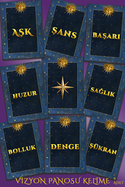 Taranist Vizyon Panosu Kartları Manifest 777 Aşk Bolluk Sağlık Huzur Başarı Ş...