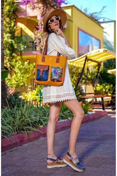 Dogo Women's Vegan Leather Yellow Shoulder Bag - Full of Hope Design