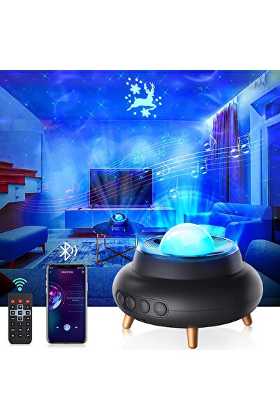 LET LED Star Projector with Bluetooth Speaker, Remote, Snow Deer Projection, 10 Colors, Timer