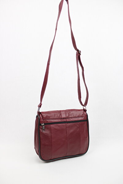 mossi Genuine Leather Claret Red Cover Women's Shoulder & Crossbody Bag – Classic and Stylish Everyday Model