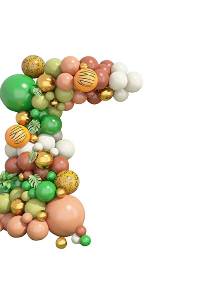 LET Σετ αψίδων από μπαλόνια, διακοσμήσεις πάρτι, πράσινο/ρετρό/καφέ/πορτοκαλί...