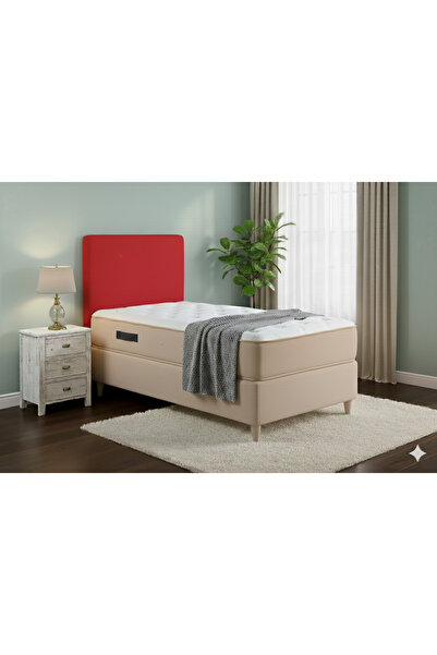 RS JANTİ STORE TEK KİŞİLİK BAZA BAŞLIK KILIFI 90X70CM KIRMIZI RENK LASTİKLİ E...