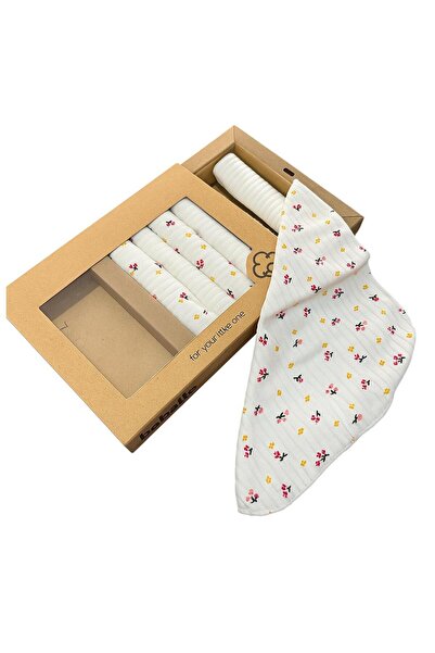 BYS BABY FASHION 100% Cotton Organic Baby Girl - Boy Mouth Wipes Set of 7 Boxed