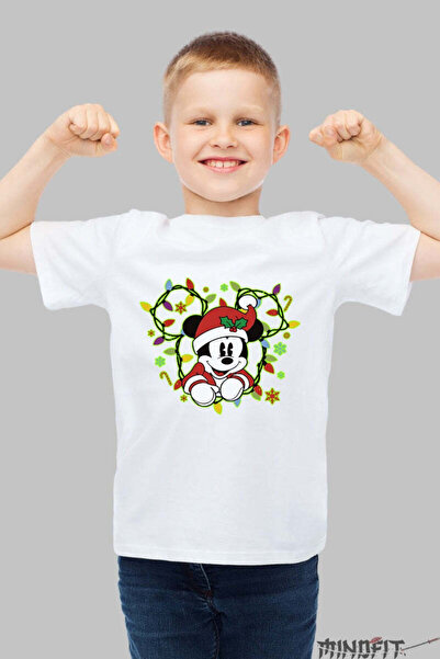 GILDAN Χριστουγεννιάτικο μπλουζάκι για παιδιά, Μίκυ, Εορταστικό, Με τα Φώτα, ...