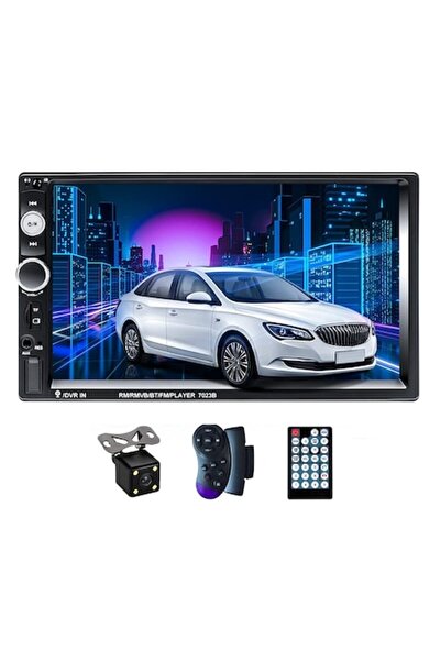 Camecho Radio auto MP5 cu ecran tactil de 7 inch, Bluetooth, MirrorLink, cameră video spate, telecomandă, USB, AUX, MicroSD