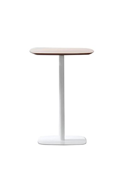 DacEnergy Bar table, oak / white, MDF / metal, diameter 60 cm