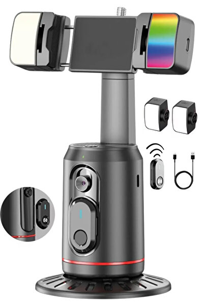 Light Nova Yüz Takibi Kumandalı RGB Selfie Tripod |360° Akıllı Gimbal Video Ç...