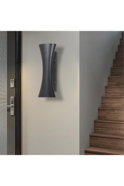 HAMER كشاف بوابة خارجي اسود لون الانارة اصفر10 واط