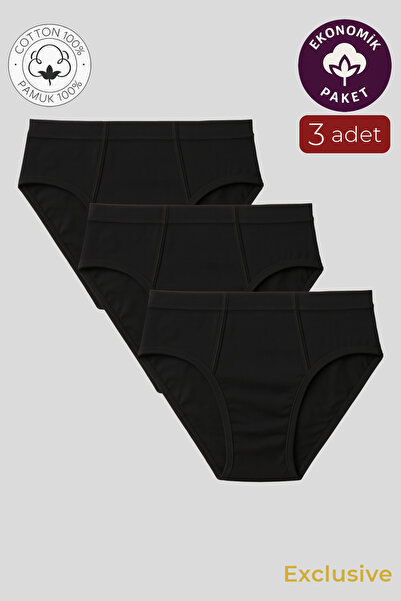 Lahor Secret 3-Pack Men's Cotton Single Jersey Slip Underwear