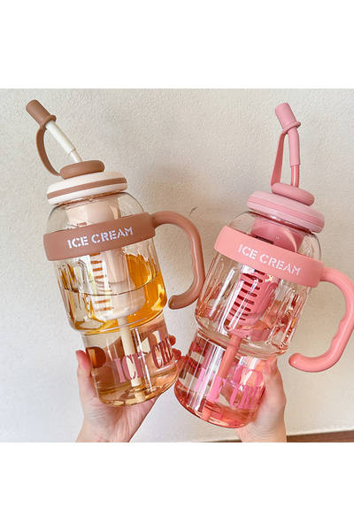 genric Plastic water bottle with a straw, 1200 ml capacity 00119