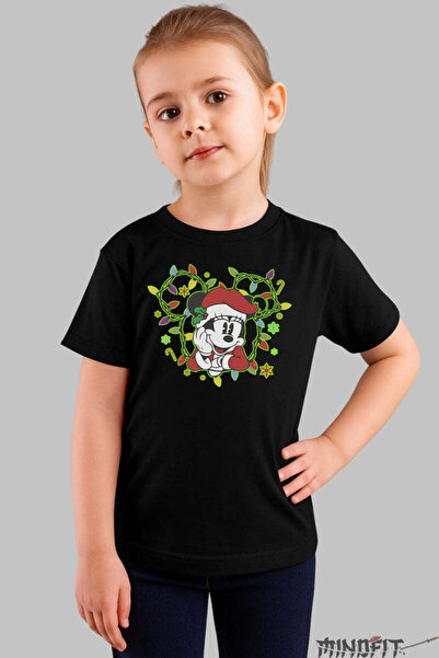 GILDAN Tricou De Craciun Copii Minnie Vesela Cu Caciula Rosie Fata