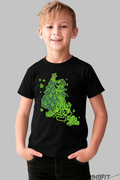 GILDAN Χριστουγεννιάτικο μπλουζάκι για παιδιά, διακοσμημένο με δέντρο και ένα...