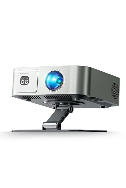 Wownect Portable Smart Projector |200 ANSI Lumens 1080P 4k Support Max 250" Screen -Grey