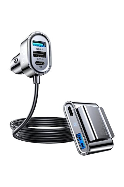 Joyroom Încărcător auto rapid de 72W cu 5 porturi și cablu prelungitor de 1,5 m