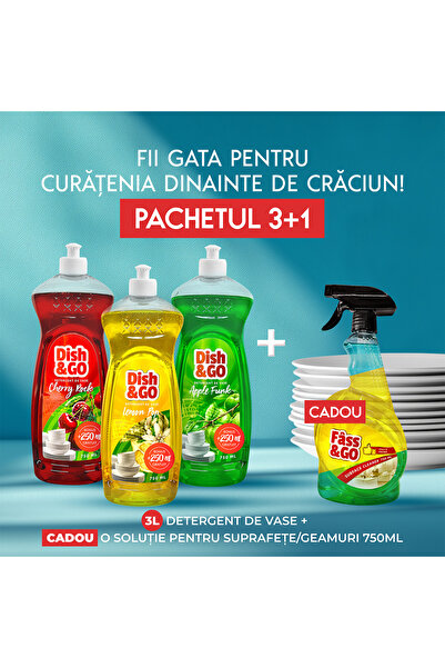 Luxe Wash Pachet Curatenie - 3x Detergent Vase + Solutie MultiSuprafete
