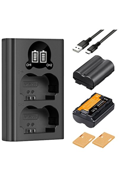 K&F CONCEPT Σετ 2 μπαταριών NP-W235 2200mAh με φορτιστή LED διπλής θύρας για Fujifilm