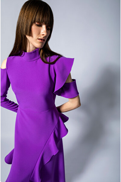 KAMEYA Flounced Lavender Dress