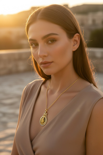 Hakan Güler Kuyumculuk 14 Ayar Altın Lale Model Kolye Uçlu Halat Zincir