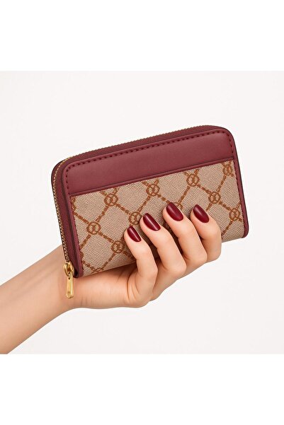 Tandi Bags Ays Patterned Wallet Claret Red