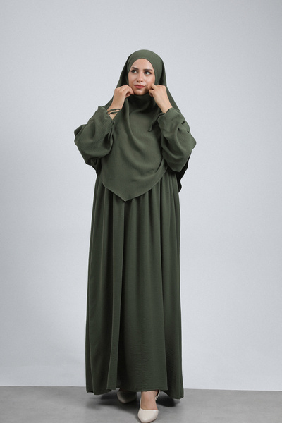 MARQUANT AYROBİN ROBALI KOL LASTİKLİ ELBİSE SUFLELİ TAKIM