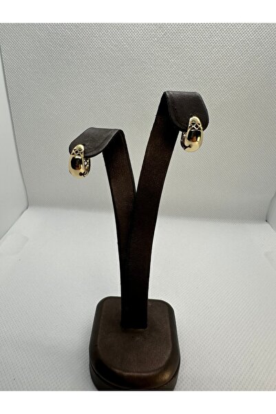 XUPING JEWELRY 14K KARARMAZ MİNİMAL BOMBELİ HALKA KÜPE