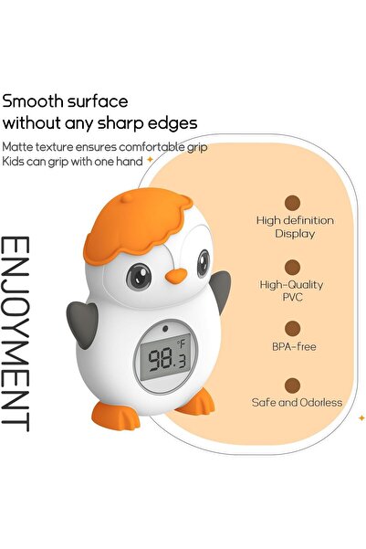 AZONEE Baby Bath Thermometer Floating Penguin LED Digital Water Thermometer for Infants -