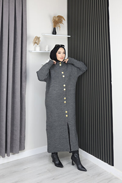 sorisso Knitwear Dress, Long, Button Detail