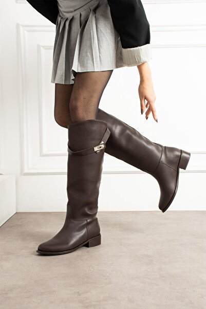 ZENNESHOES Γυναικείες μαύρες μπότες με αγκράφα Vionne