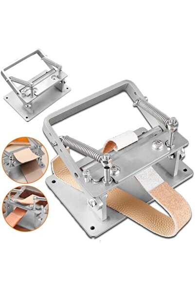 Kensbro Stainless steel leather skiving tool, manual hand splitter, adjustable thickness, max width 8 cm