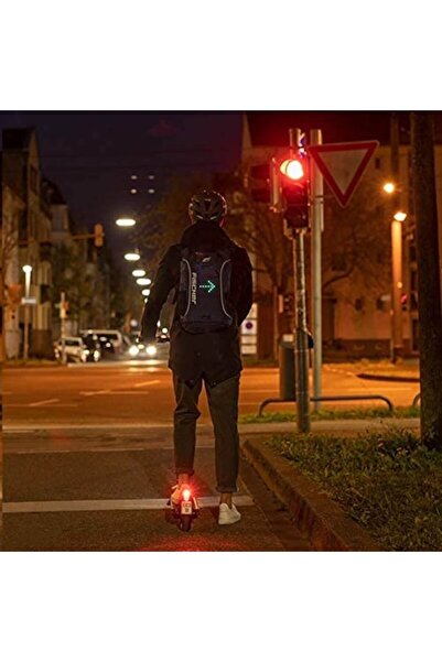 Fischer Rucsac inteligent cu semnalizare LED pentru ciclism și trotinetă electrică, 16 L, telecomandă, până la 15 ore